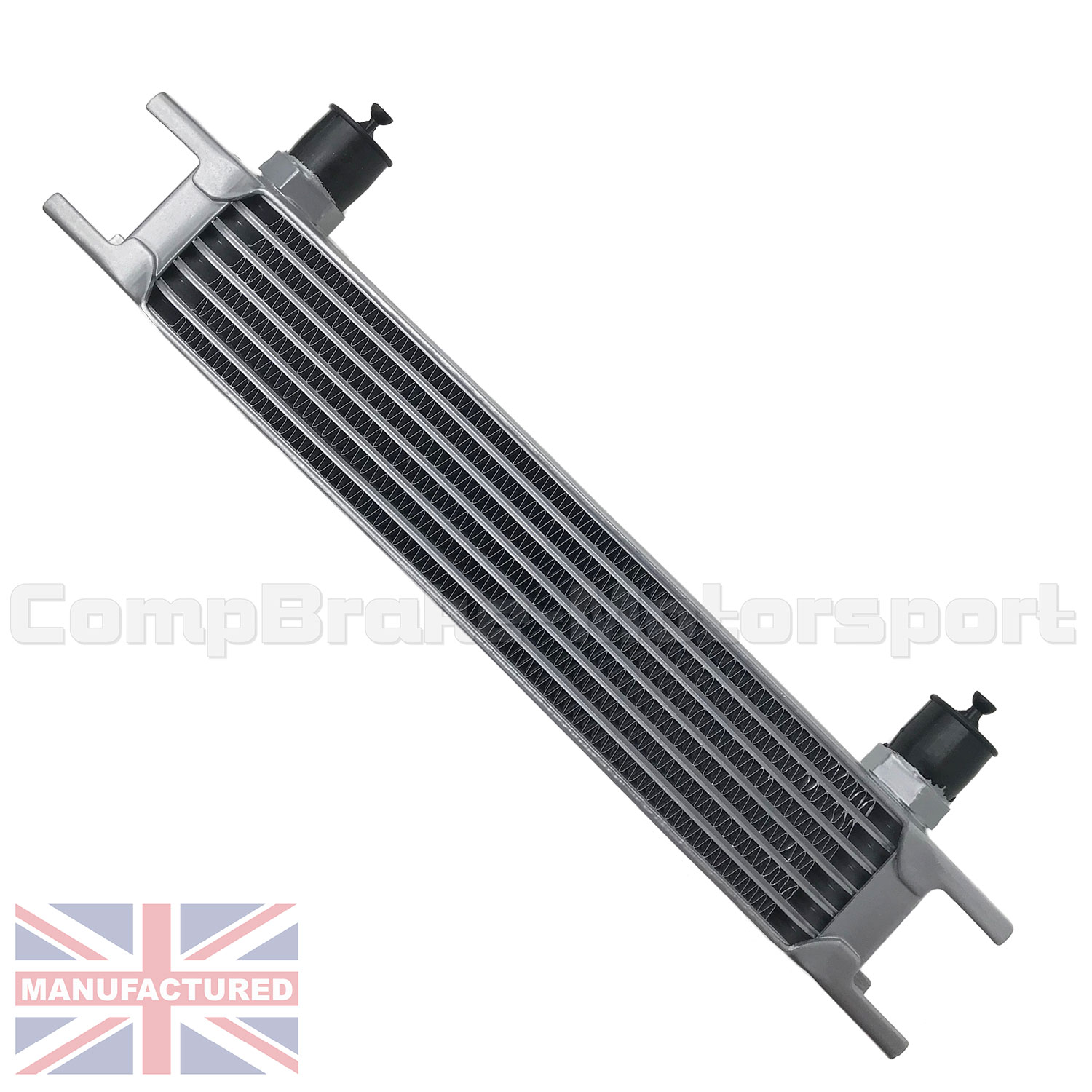 Universal 7 Row AN10 Engine Transmission 248mm Oil Cooler w/ Fittings Kit Silver