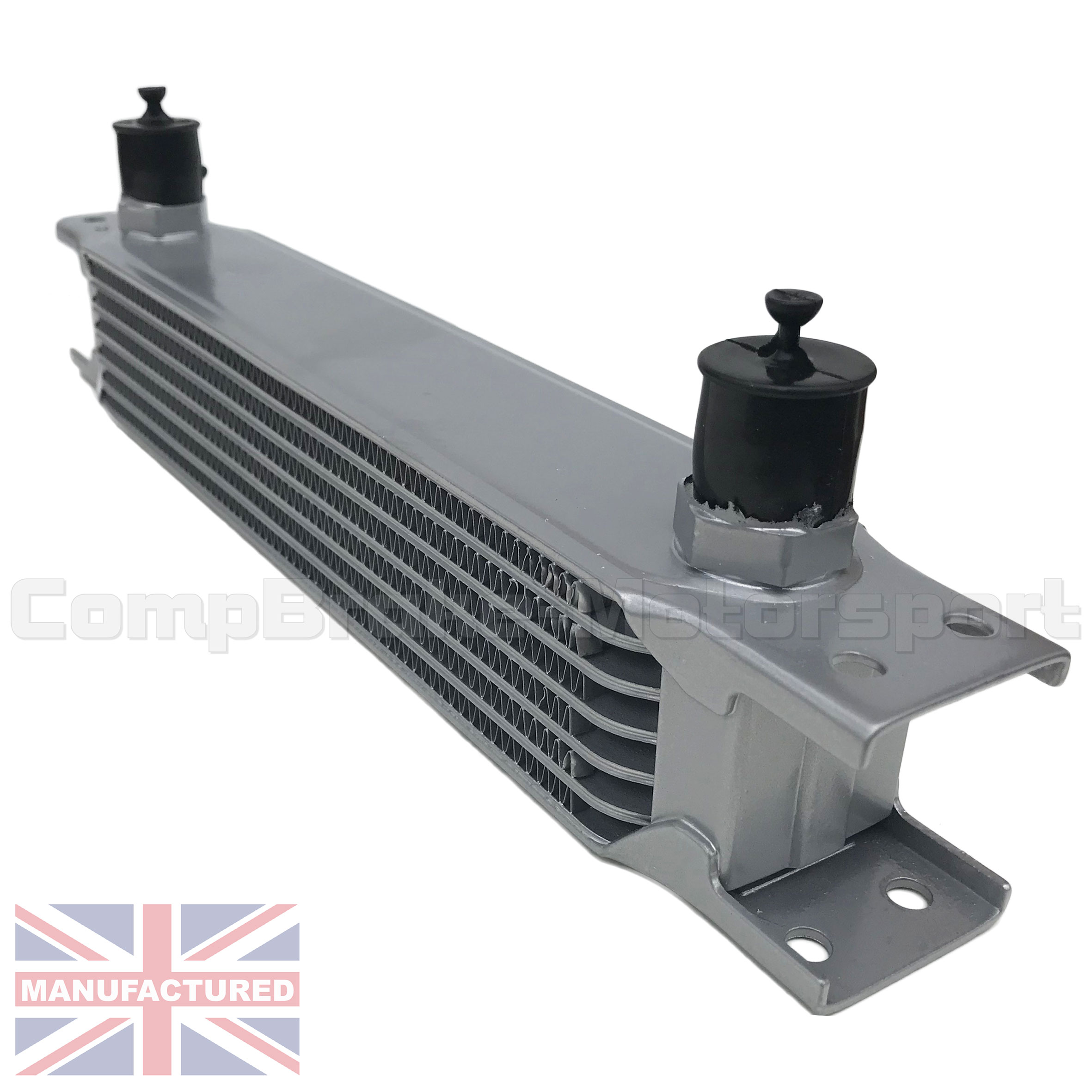 Universal 7 Row AN10 Engine Transmission 248mm Oil Cooler w/ Fittings Kit Silver