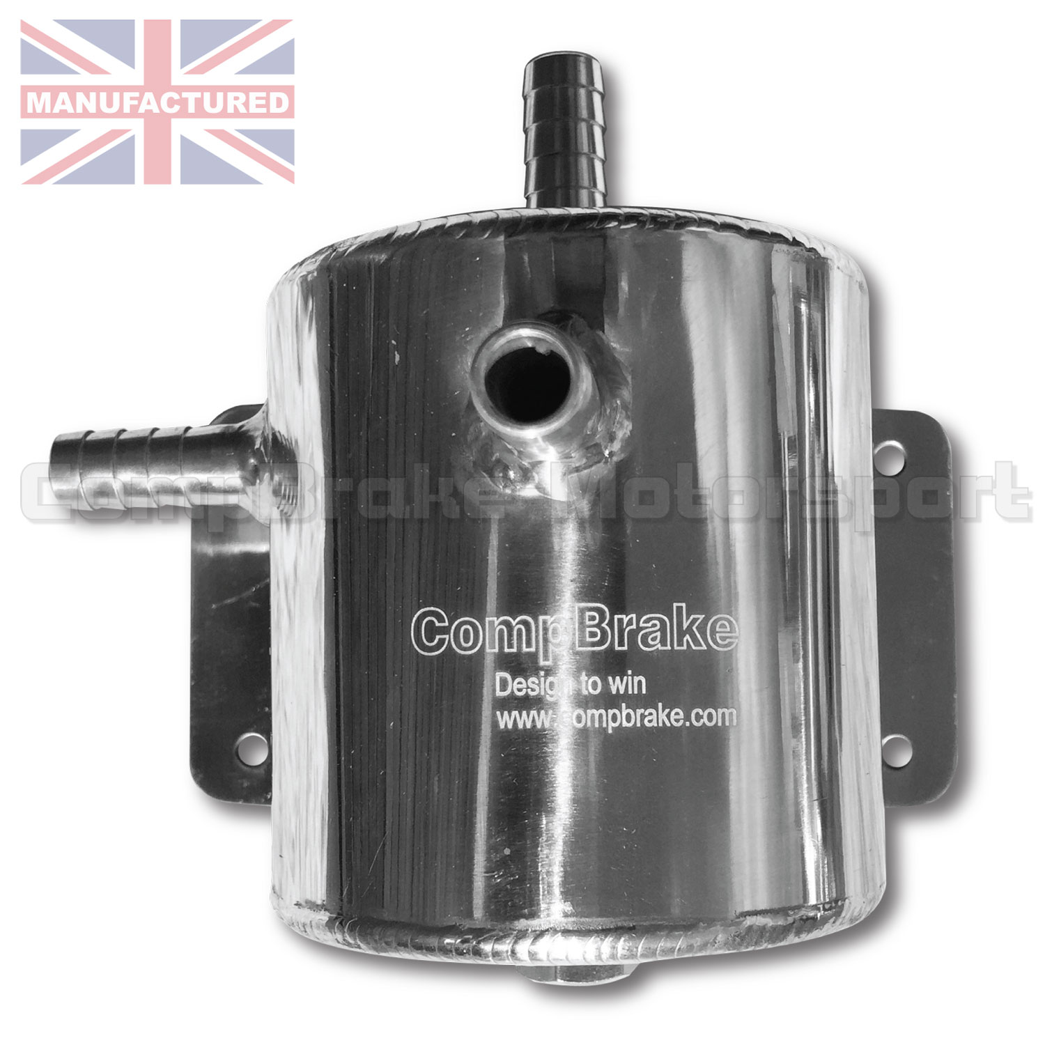 0.5 LTR Oil Catch Tank - Vertical Round Alloy (Bulkhead Mounted